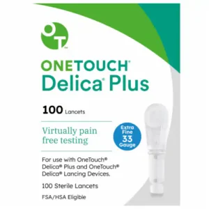 OneTouch Delica Plus Lancets, 33G, 100 Count