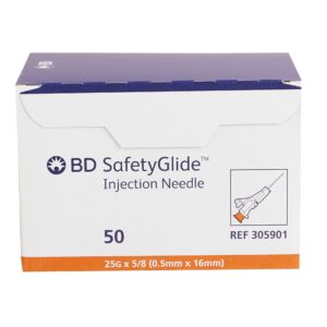BD SafetyGlide Hypodermic Needle 25G x 5/8" Needle Length