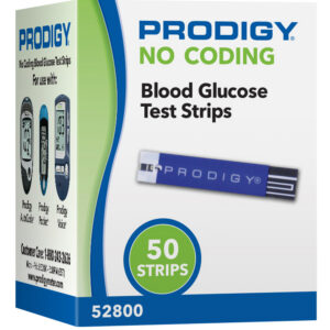 PRODIGY No Coding Blood Glucose Test Strips, 50 Count