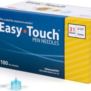 EasyTouch Insulin Pen Needles, 31G x 3/16", 100 Count
