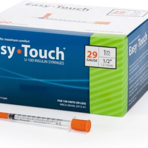 EasyTouch Insulin Syringe 29G x 1/2", 1.0cc, 100 Count
