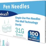 Embrace Pen Needles, 31G x 8mm, 100 Count
