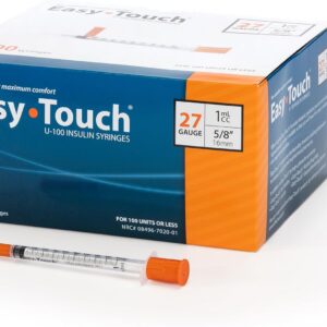 EasyTouch Insulin Syringe 27G x 5/8", 1.0cc, 100 Count