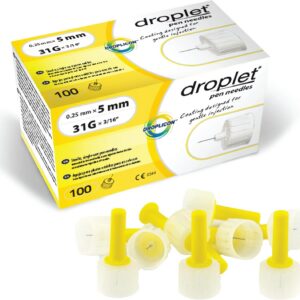 Droplet Pen Needles, 31G x 5mm, 100 Count