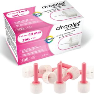 Droplet Pen Needles, 29G x 12mm, 100 Count