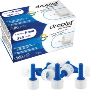 Droplet Pen Needles, 32G x 8mm, 100 Count