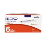 BD Embecta Ultra-Fine Insulin Syringe 31G x 6mm, 1.0cc, 90 Count