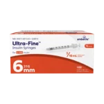 BD Embecta Ultra-Fine Insulin Syringe with Half-Unit Scale, 31G x 6mm, 0.3cc