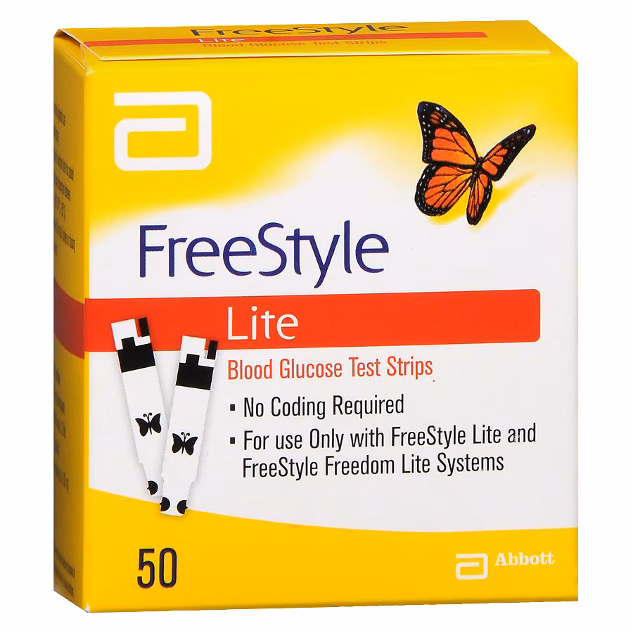 FreeStyle Lite Blood Glucose Test Strip, 50 Count