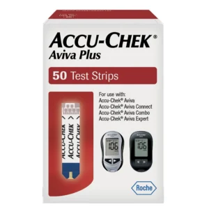 Accu-Chek Aviva Plus Blood Glucose Test Strips, 50 Count