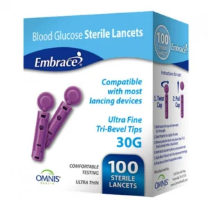 Embrace Ultra Fine Lancets, 30G, 100 Count