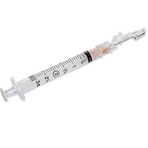 BD SafetyGlide Syringe and Needle 23G x 1" 3mL Volume, 50 Count