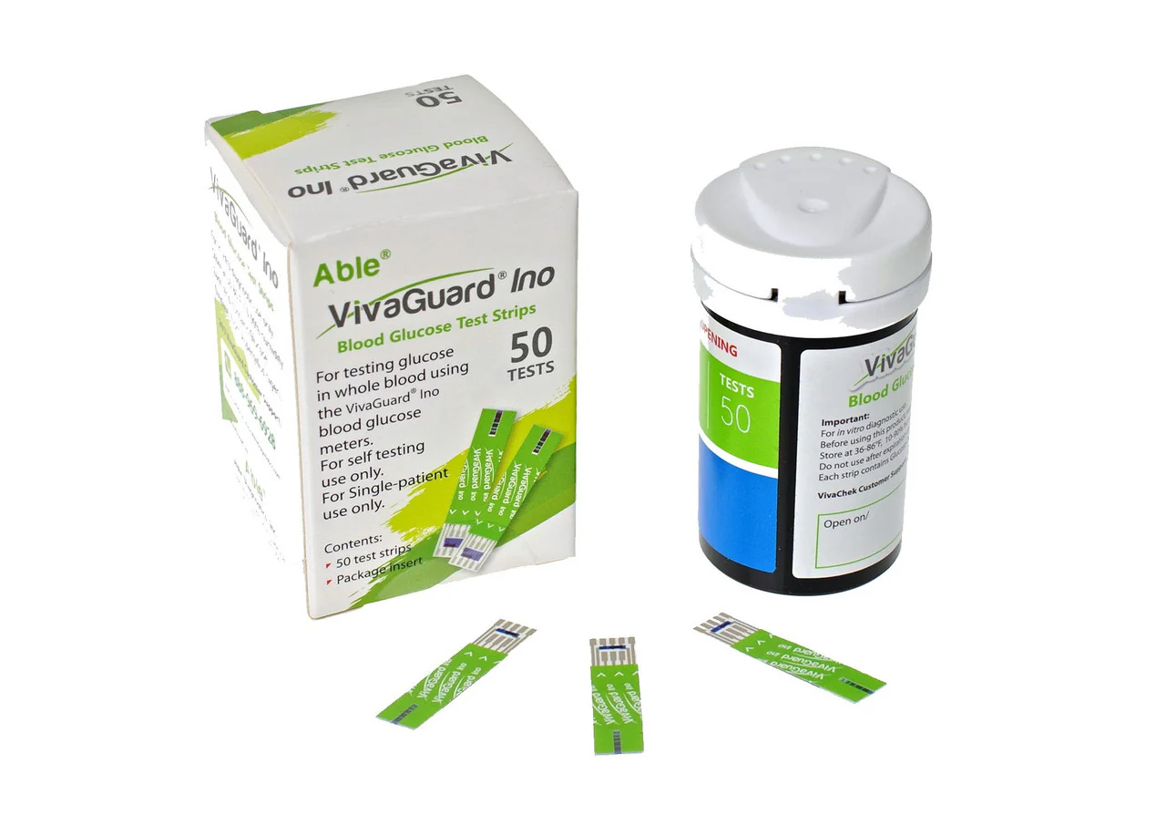 VivaGuard Ino Blood Glucose Test Strips, 50 Count