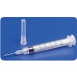 Monoject Syringe with Needle, 25G x 5/8", 3mL, Luer Lock, 100 Count